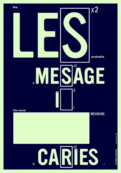 the less probable a message